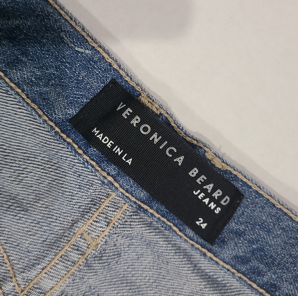 Veronica Beard Blake Destroyed Straight Leg Jeans in Clearwater Wash Sz 24 NWT - Picture 11 of 16